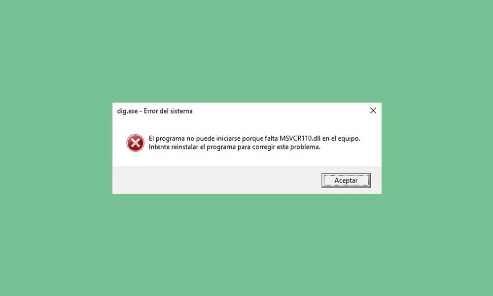 error msvcr110 dll